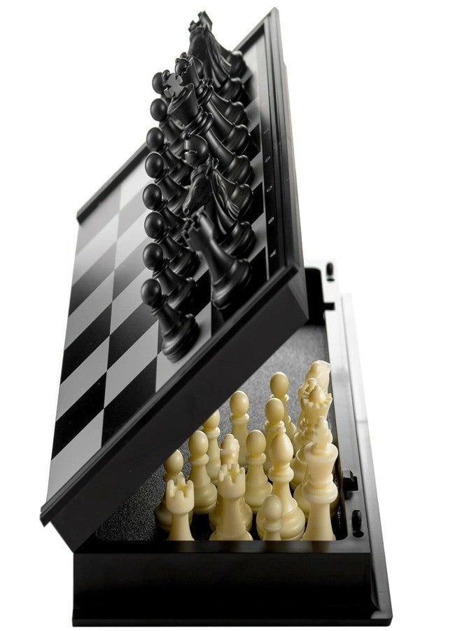 PSEUDO® Chess Board 10.5x10.5 Magnetic Chessboard Game Set with Folding Travel Portable Case Travel Chessgame Classic Pieces Prefect Gift for Kids and Adults - 1 Pcs (Black) - Image 5